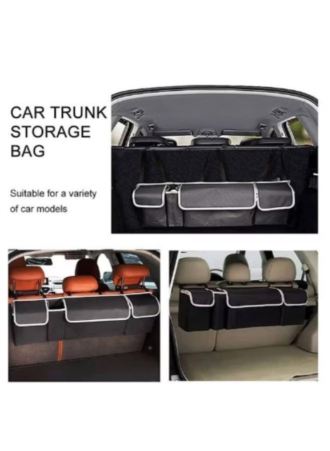 منظم صندوق السيارة الخلفي القابل للطي مع شنطة تخزين معلقة عالية السعة - مناسب لجميع أنواع السيارات SUV - Image 2